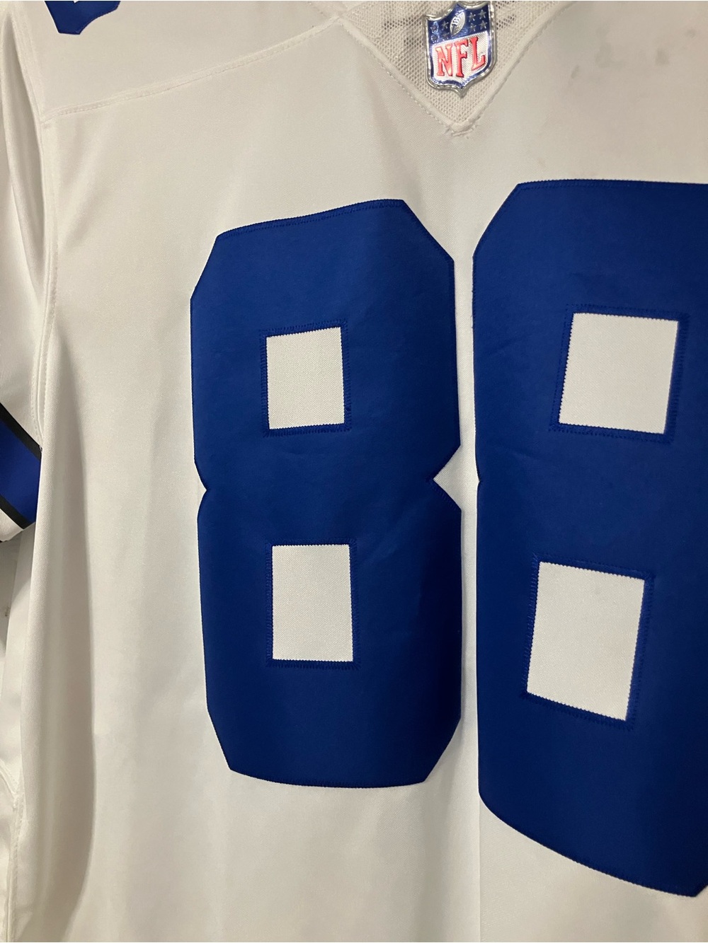 NFL White and Blue #88 Men's Football Jersey - Picture 2 of 5